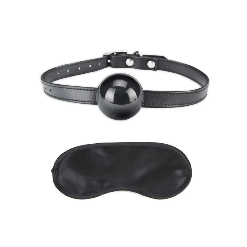 Lux Fetish Silicone Ball Gag ballgag met blinddoek