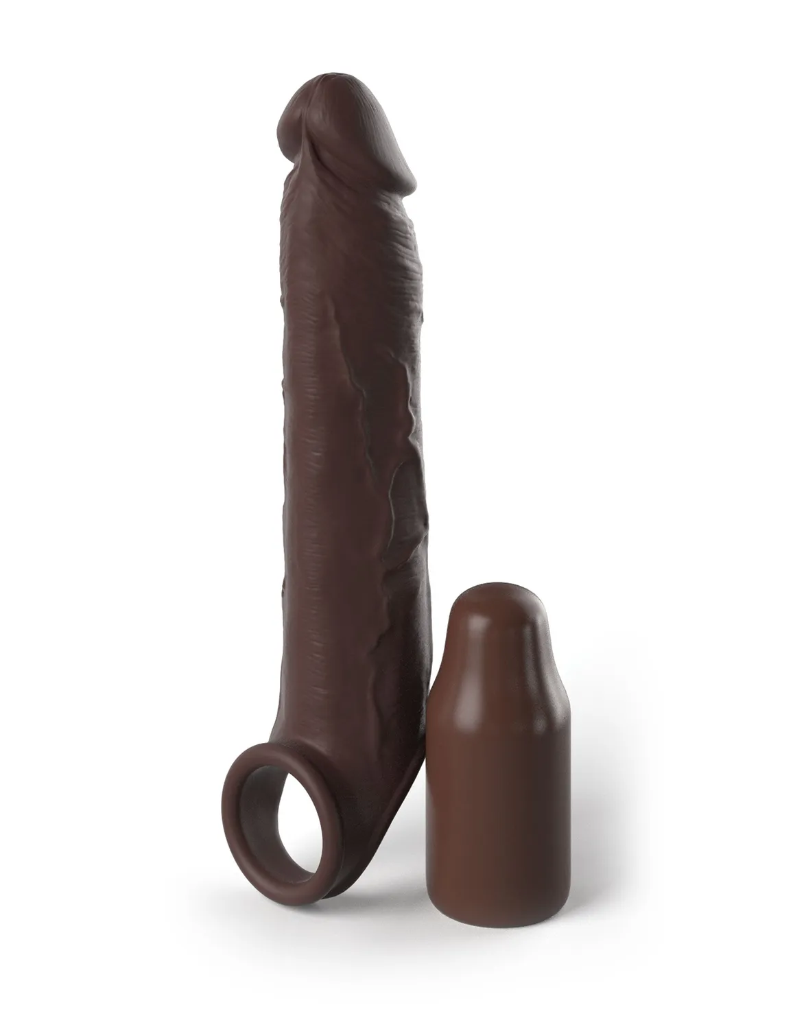 Pipedream Fantasy X-tensions Elite penis sleeve 3 inch bruin