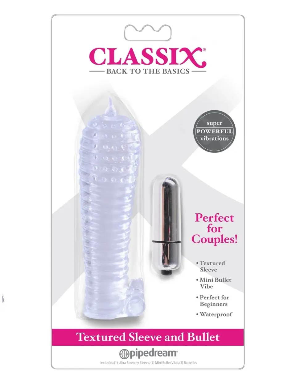 Pipedream Classix Textured Sleeve bullet penishoes set