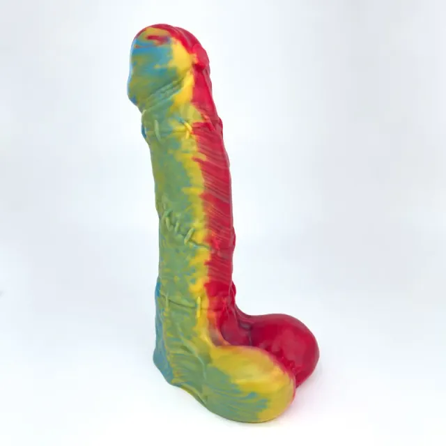 Tentickle Frankie Pan Pride dildo medium glow in the dark