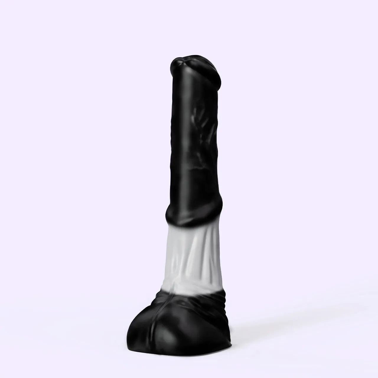 Beisar Faunus fantasy dildo zwart-wit 30 cm vibrerend