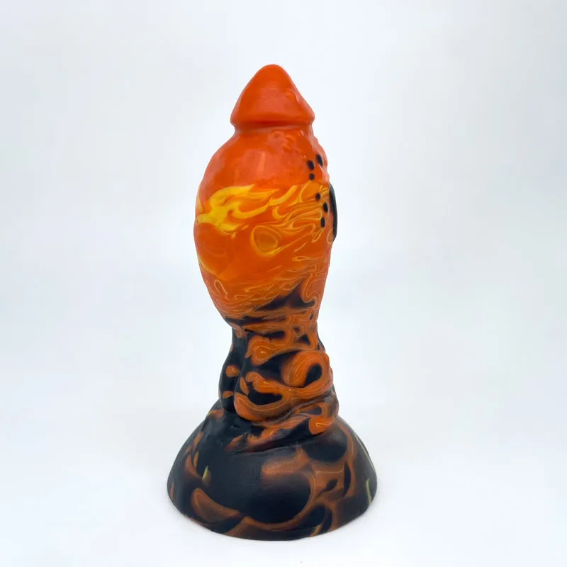 Tentickle Toady Stool Fire Frog dildo x-small zacht glow in the dark