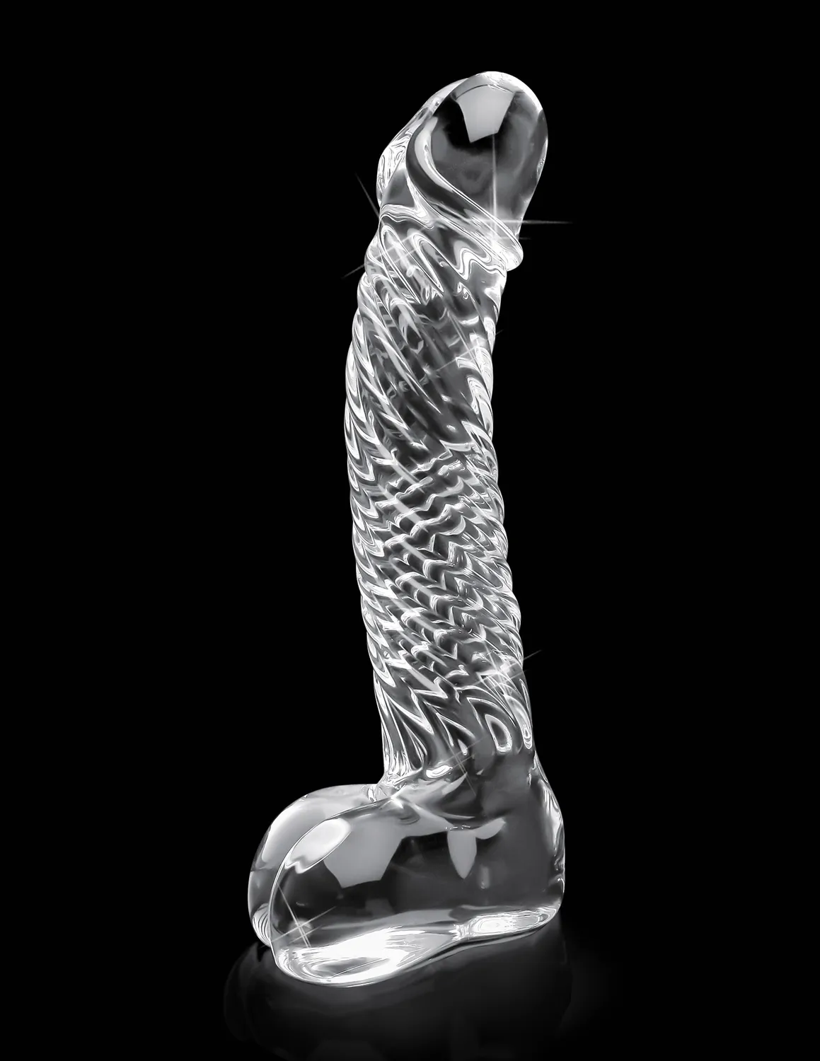 Pipedream Icicles No. 61 glazen dildo transparant geribbeld