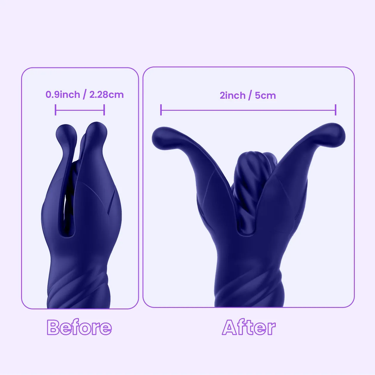Beisar Perseus vibrerende buttplug blauw uitzetbaar
