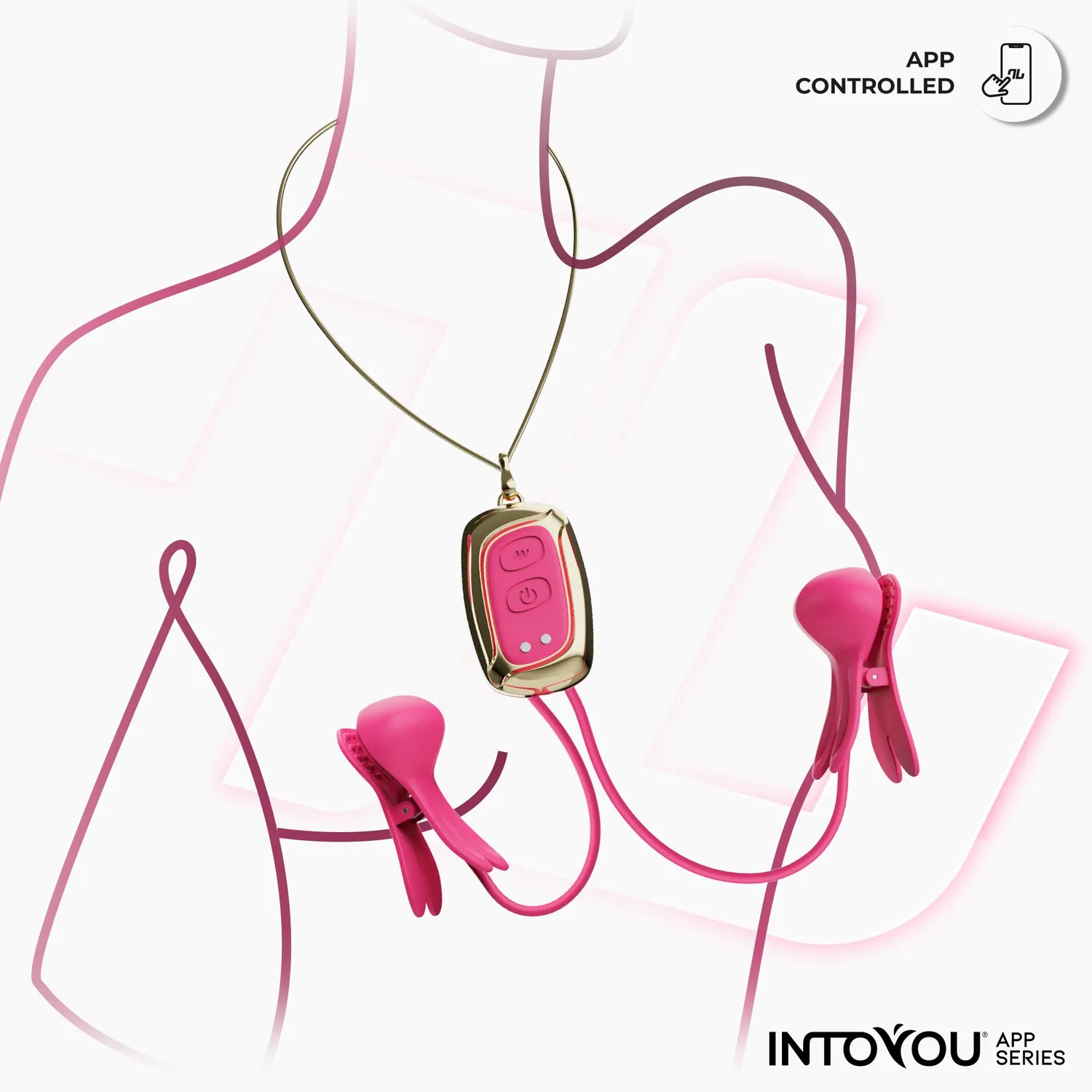 Intoyou Tickly vibrerende tepelklemmen konijn met app