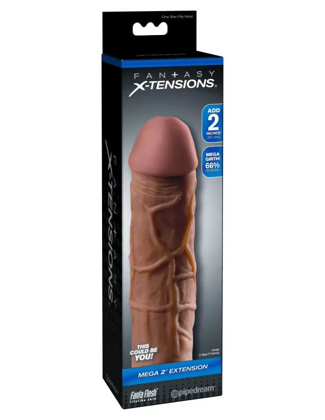 Pipedream Fantasy X-tensions Mega 2 penis sleeve 5 cm