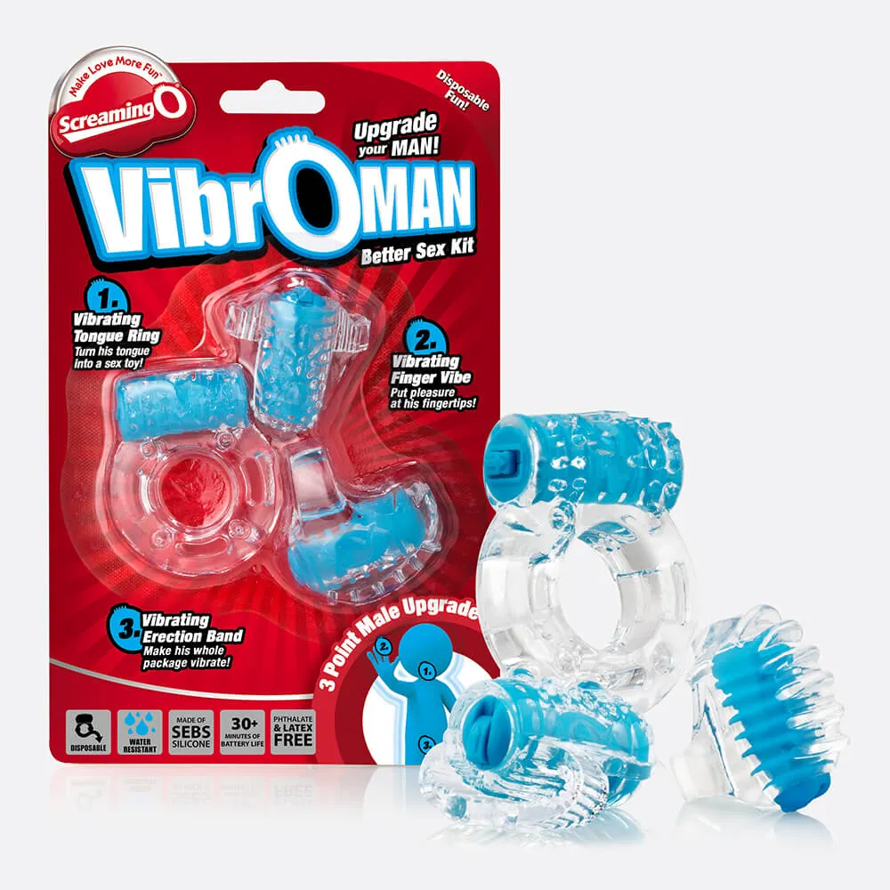 Screaming O VibrOman vibratorset zwart 3-delig