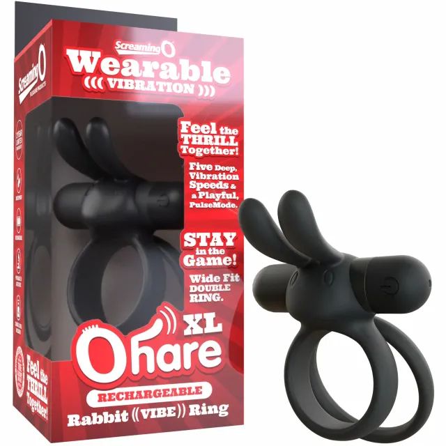 Screaming O Ohare XL Rechargeable vibrerende cockring zwart