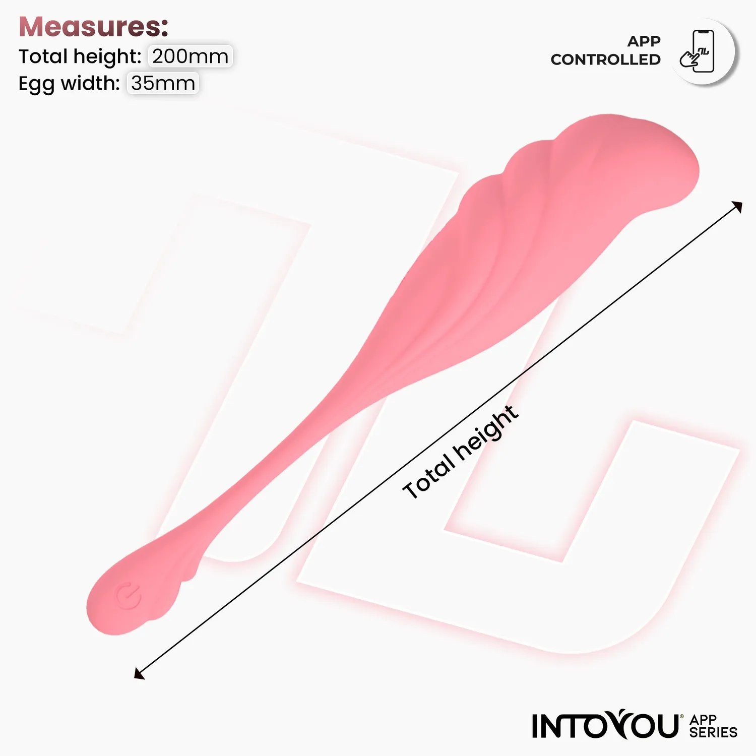 Intoyou Waving vibro-ei met app roze 8 standen
