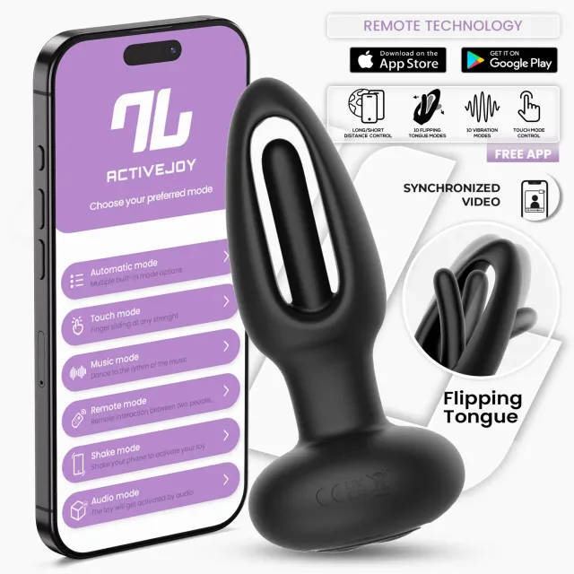 Intoyou Zack Anaalplug met Flipping Tongue en App