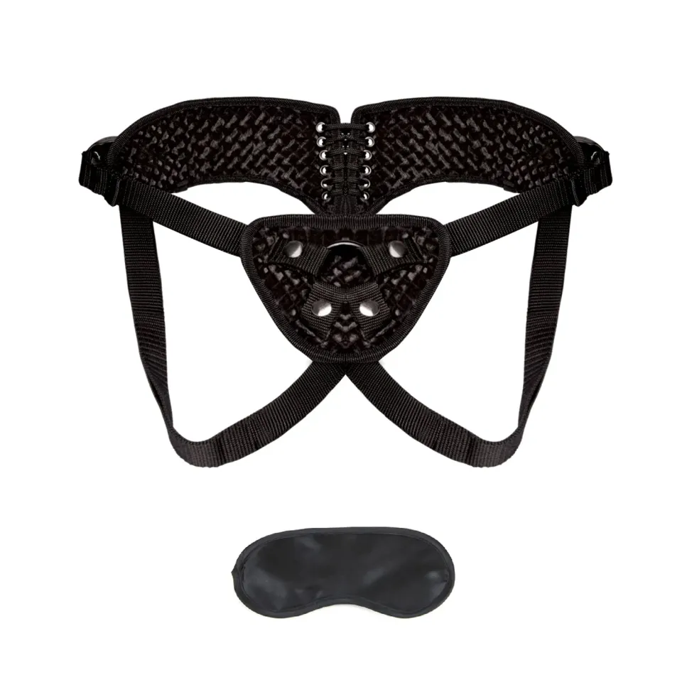 Lux Fetish Diamond Velvet Strap-On harnas fluweel