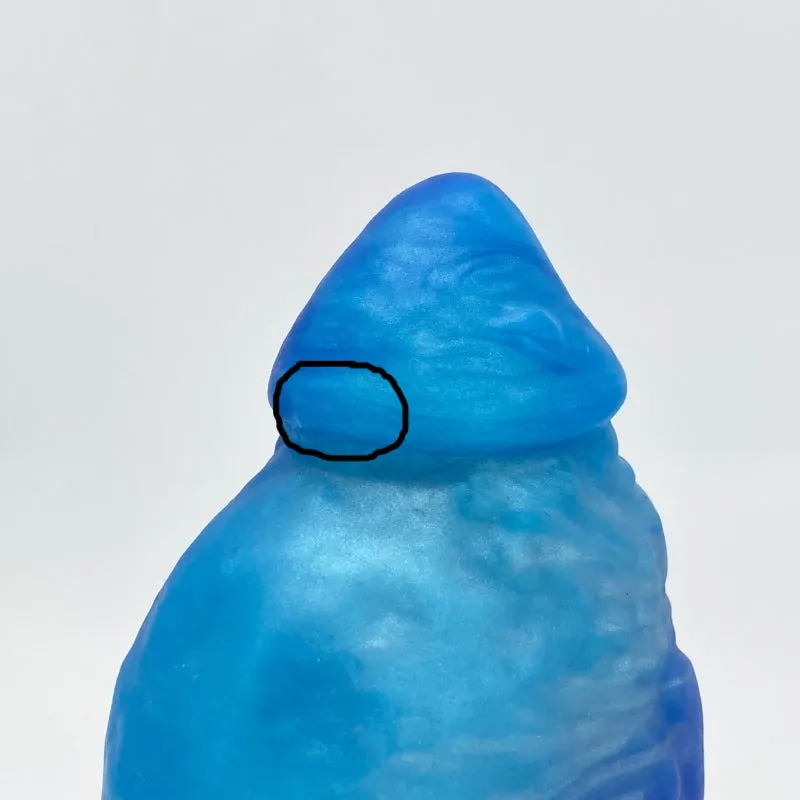 Tentickle Toady Stool Blue Silver dildo medium flop