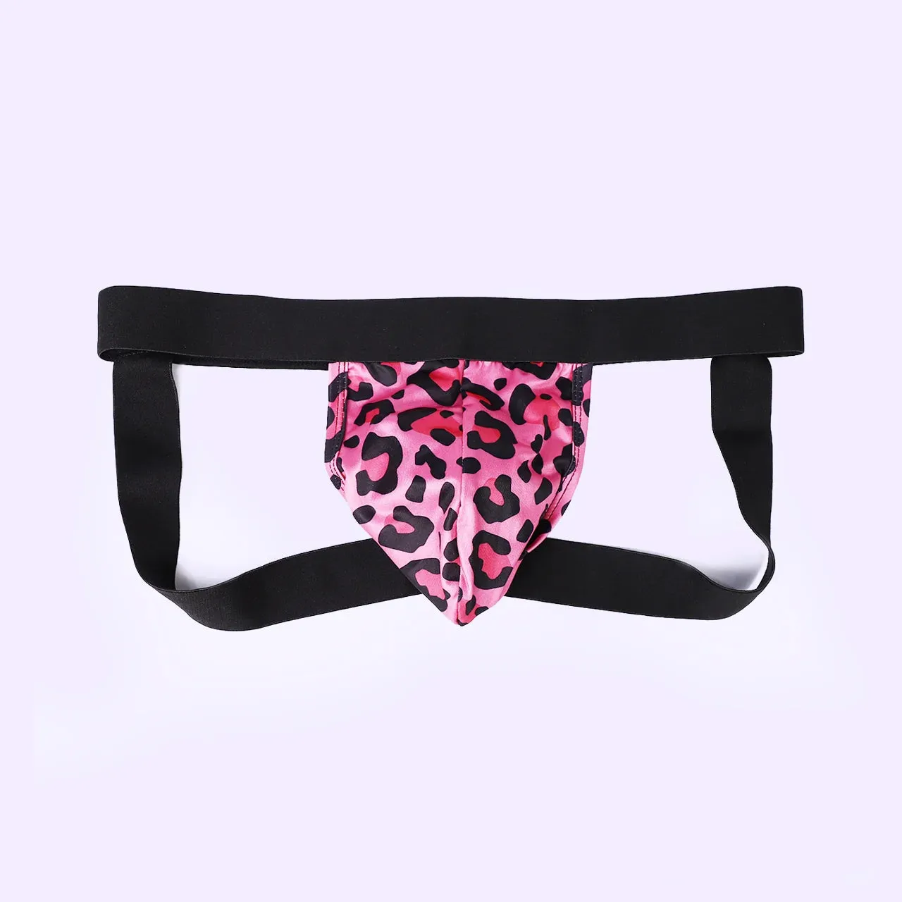 Beisar Pink Leopard double-thong string roze XL