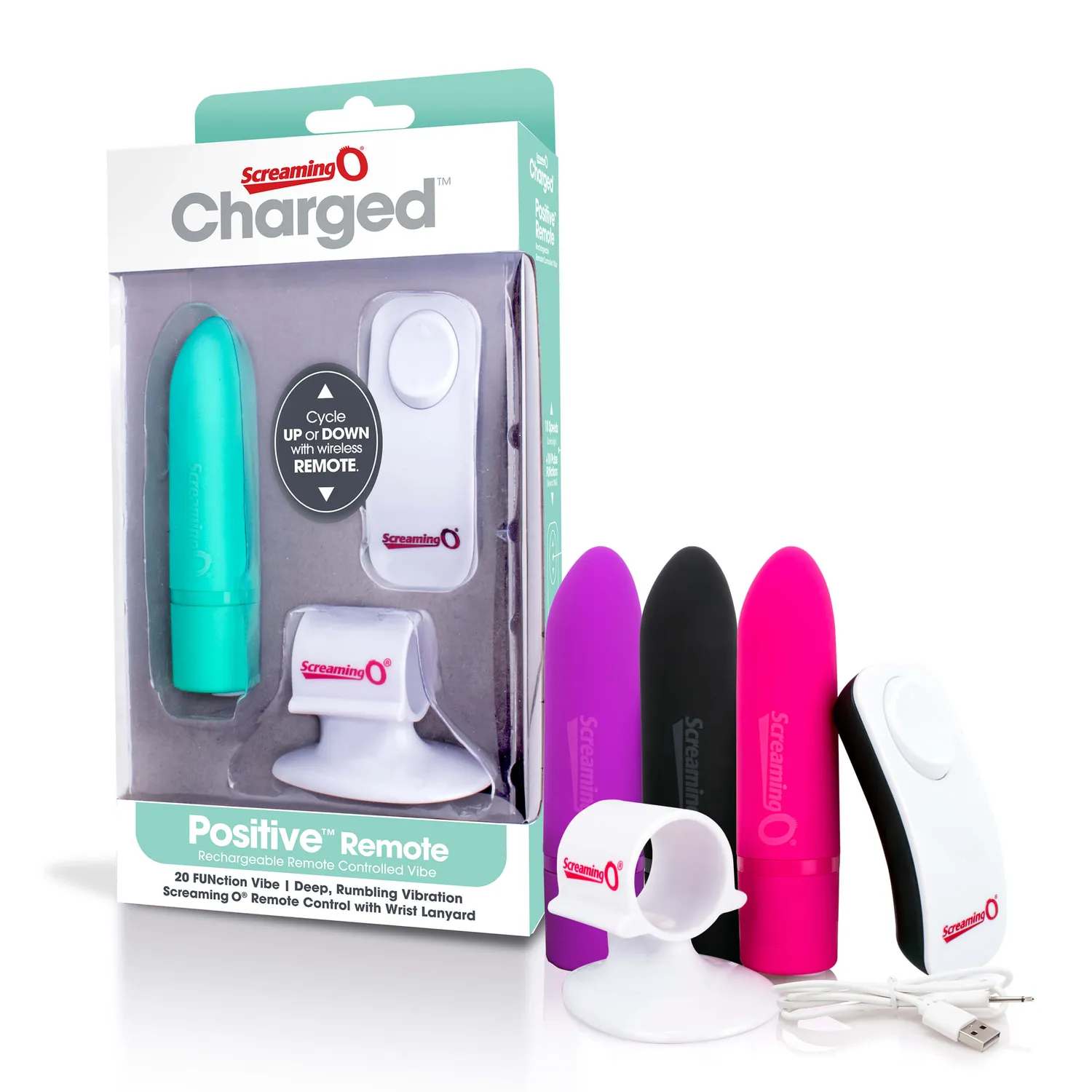 Screaming O Positive vibrator zwart afstandsbediening