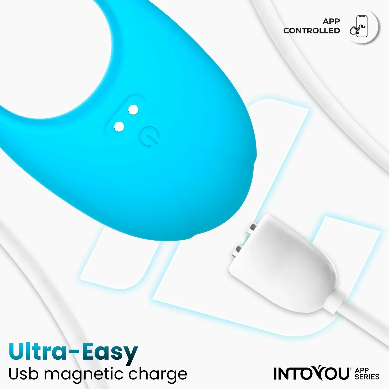 Intoyou Ringo cockring vibrerend blauw met app