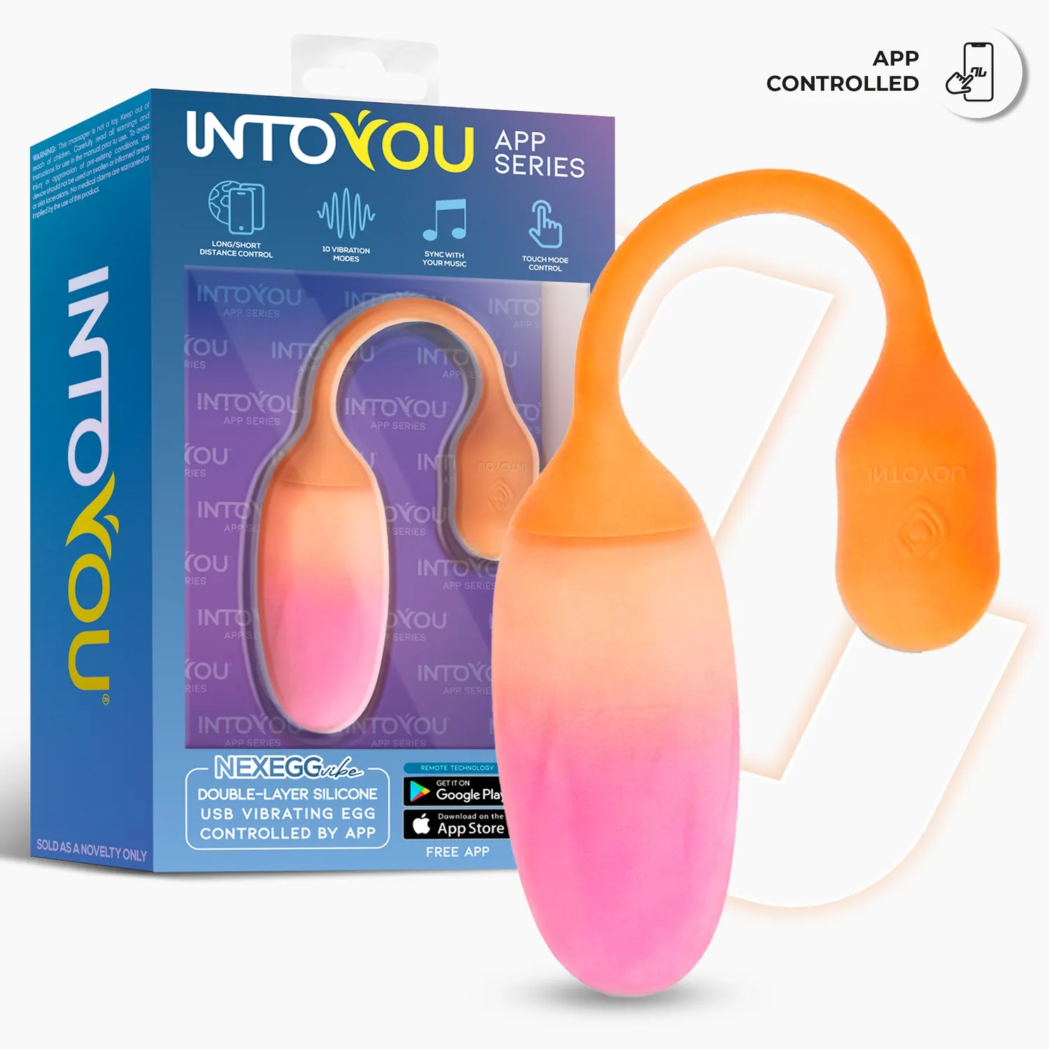 Intoyou NexEgg Vibratie-ei Oranje Roze 10 standen