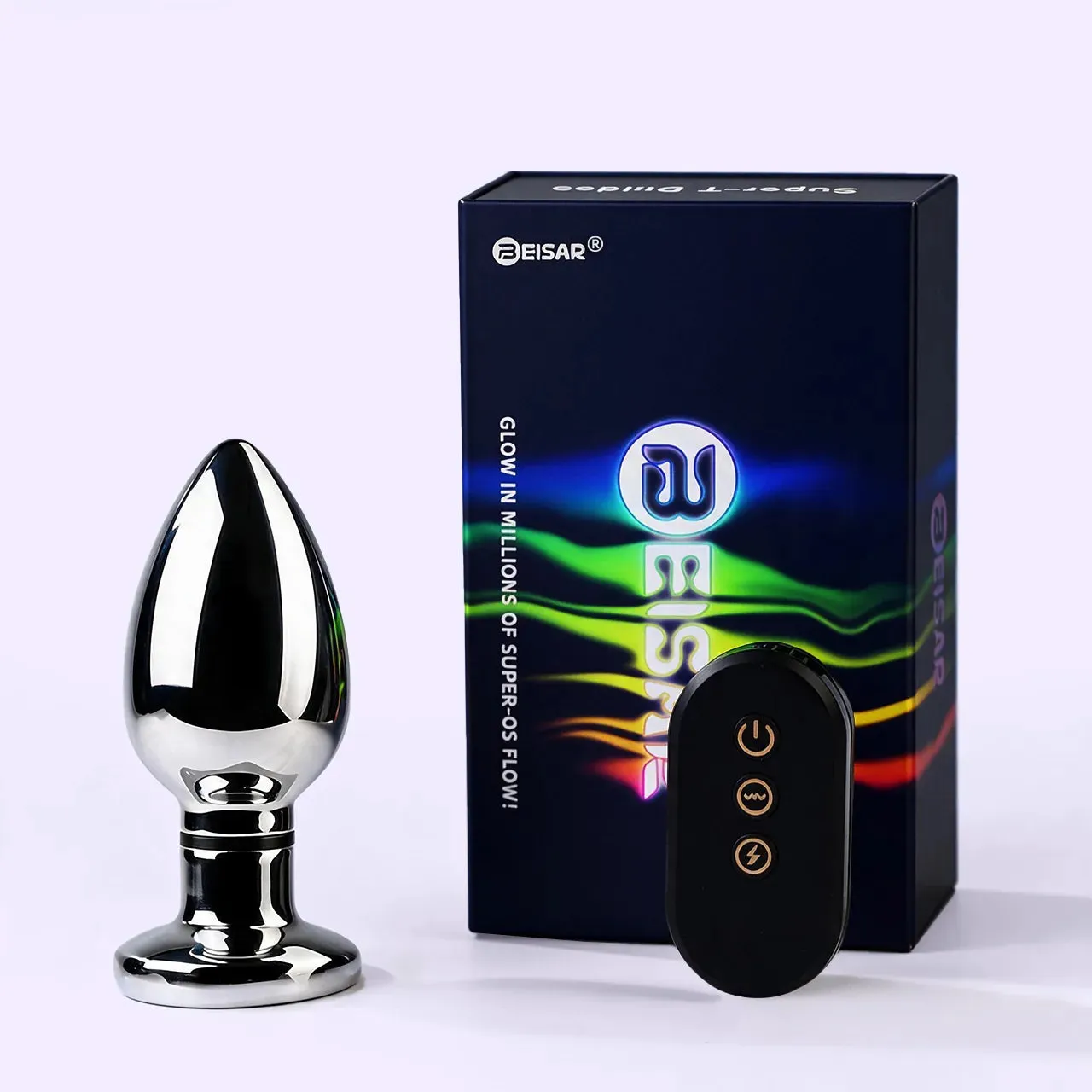 Beisar Perun electro buttplug zilver metaal compact