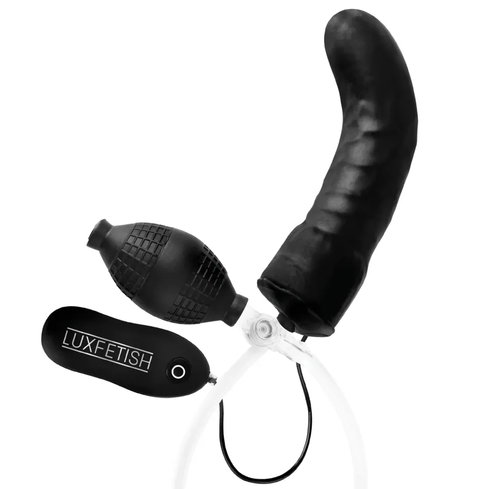 Lux Fetish 6" Opblaasbare Gebogen Vibrerende Dildo