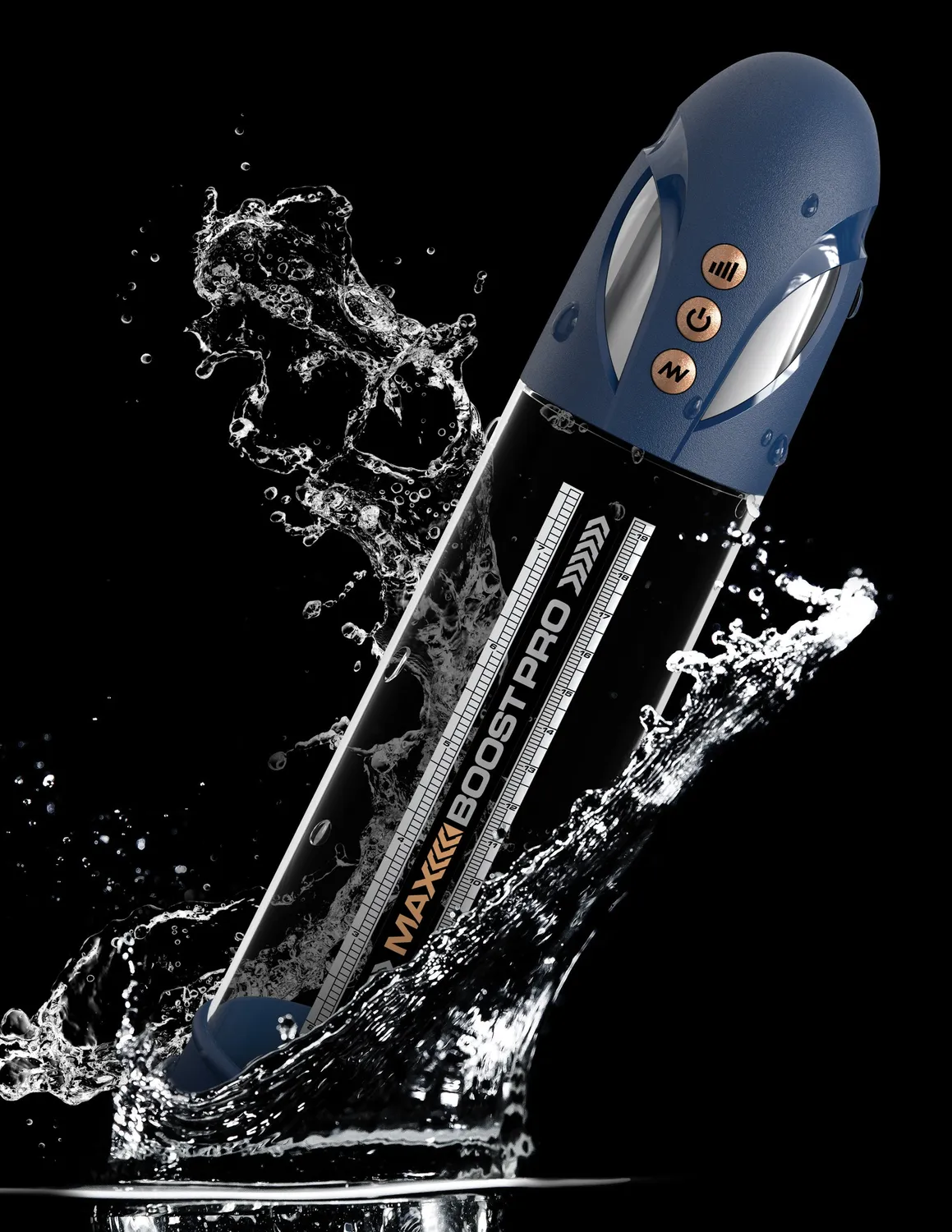 Pipedream Pump Worx Max Boost Pro Flow penispomp automatisch blauw
