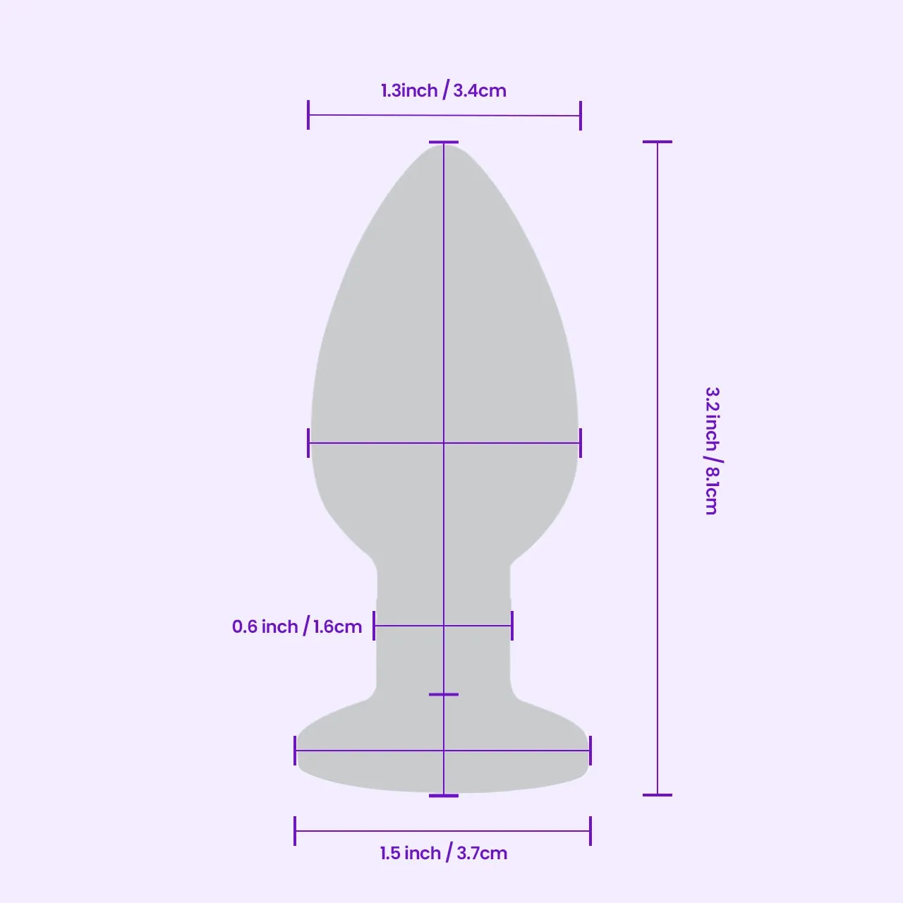 Beisar Perun electro buttplug zilver metaal compact