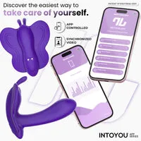 Intoyou Wingy vlindervibrator paars met app