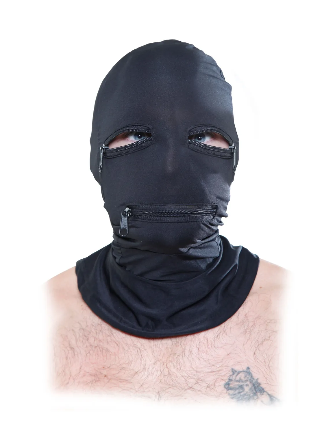 Pipedream Fetish Fantasy Zipper Face hood met rits zwart