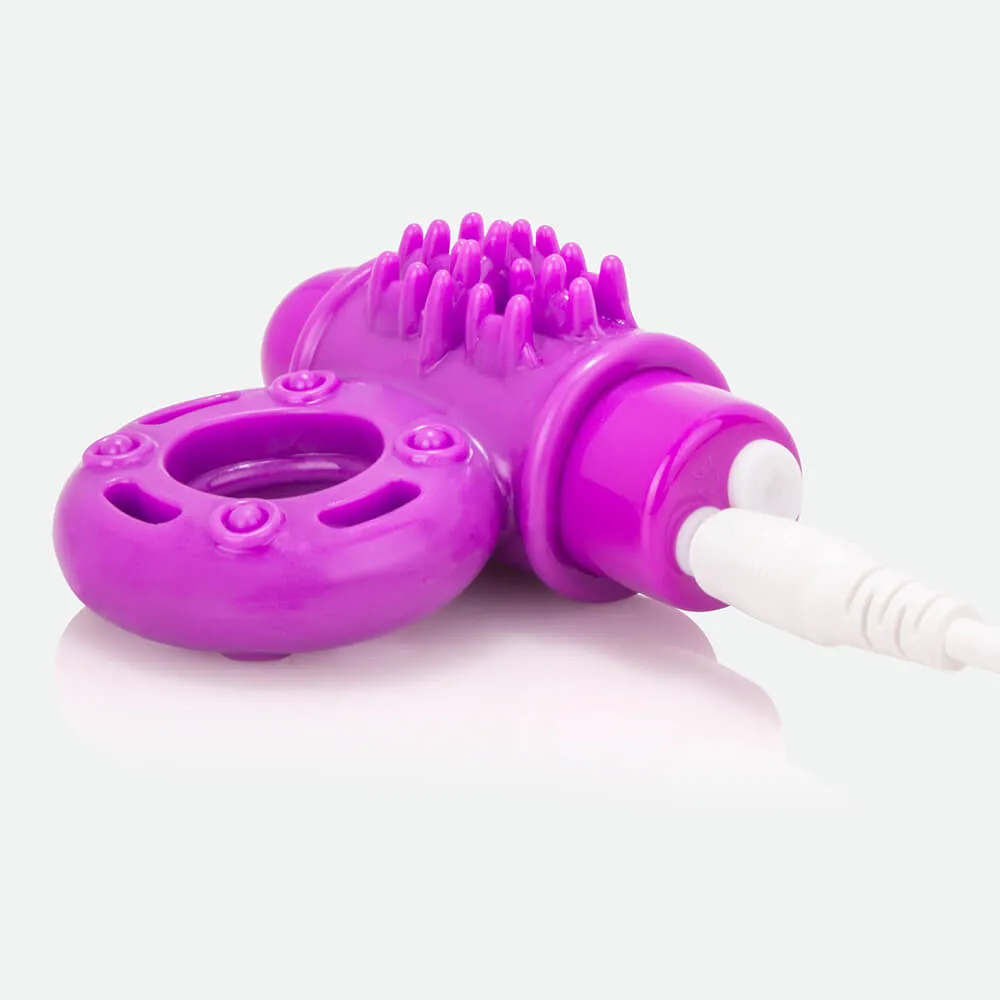 Screaming O Charged O Wow vibrerende cockring blauw – diepe trilling