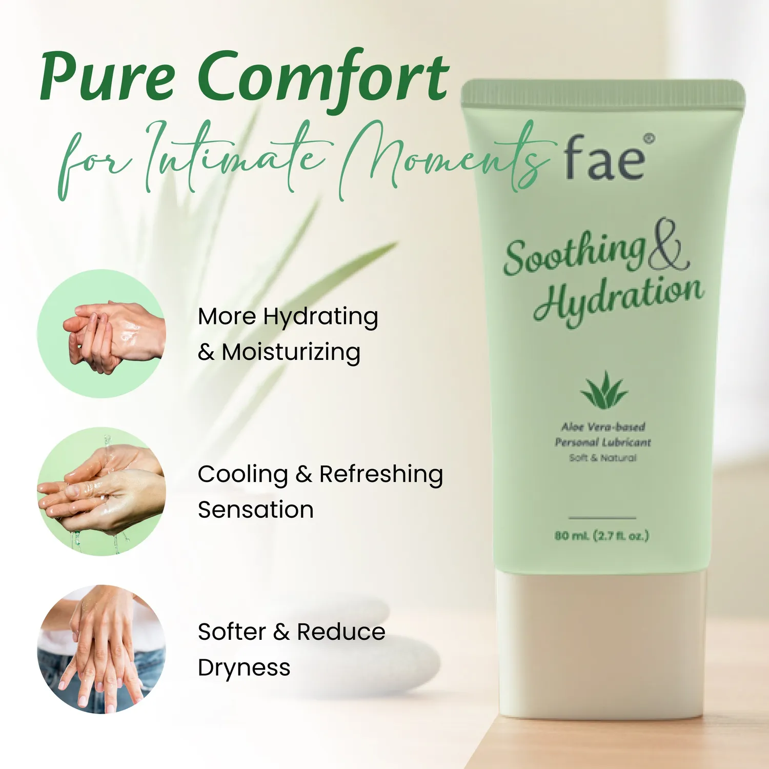 Fae Aloe Vera glijmiddel op waterbasis 80 ml mild
