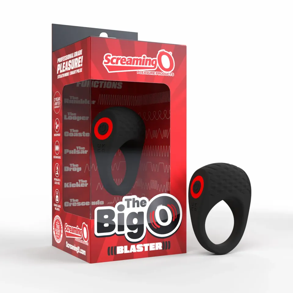 Screaming O BigO Pro Blaster cockring zwart 10 standen