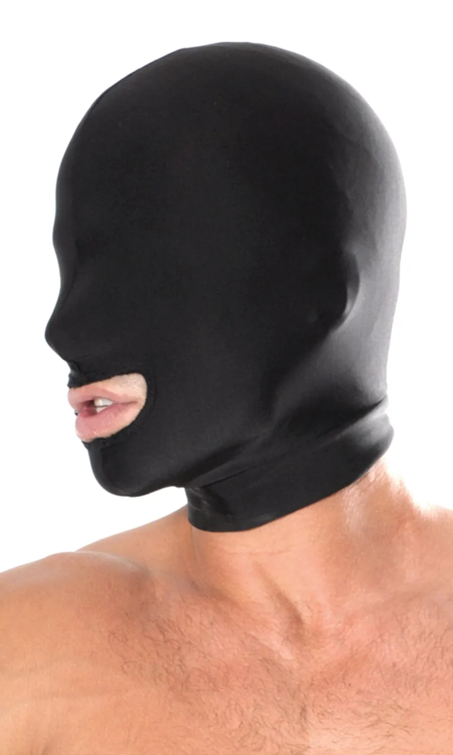 Pipedream Fetish Fantasy Open Mouth Hood masker zwart