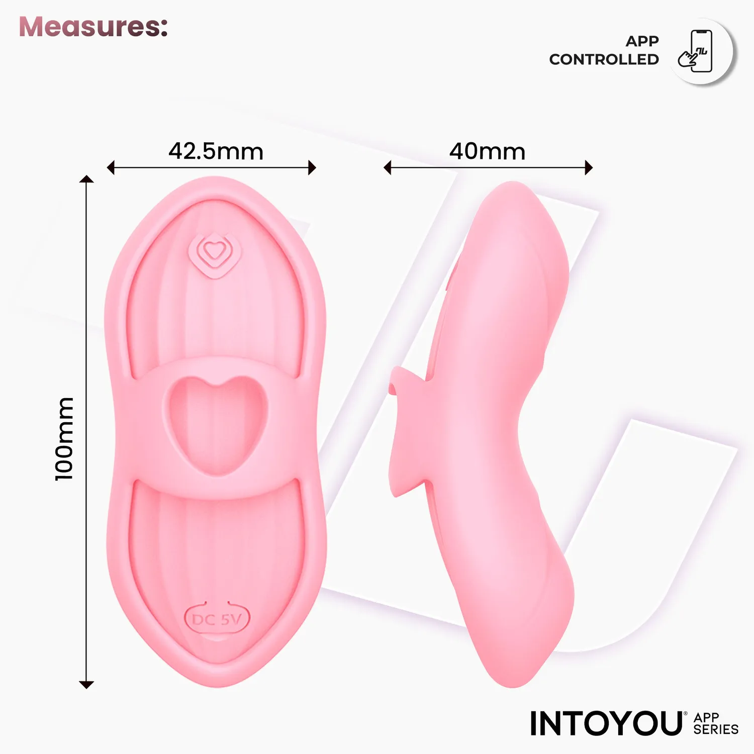 Intoyou Laia vingervibrator roze met warmte en app