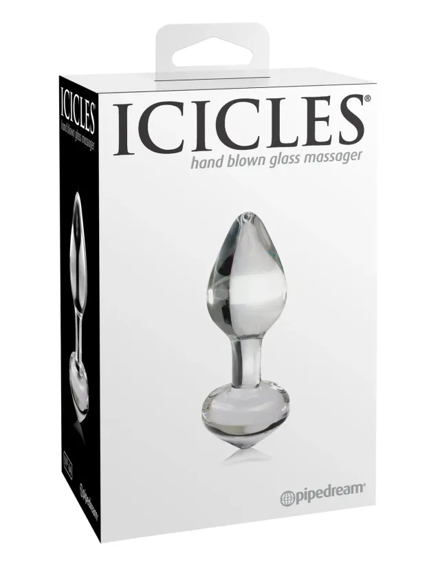 Pipedream Icicles No. 44 buttplug glas transparant klein