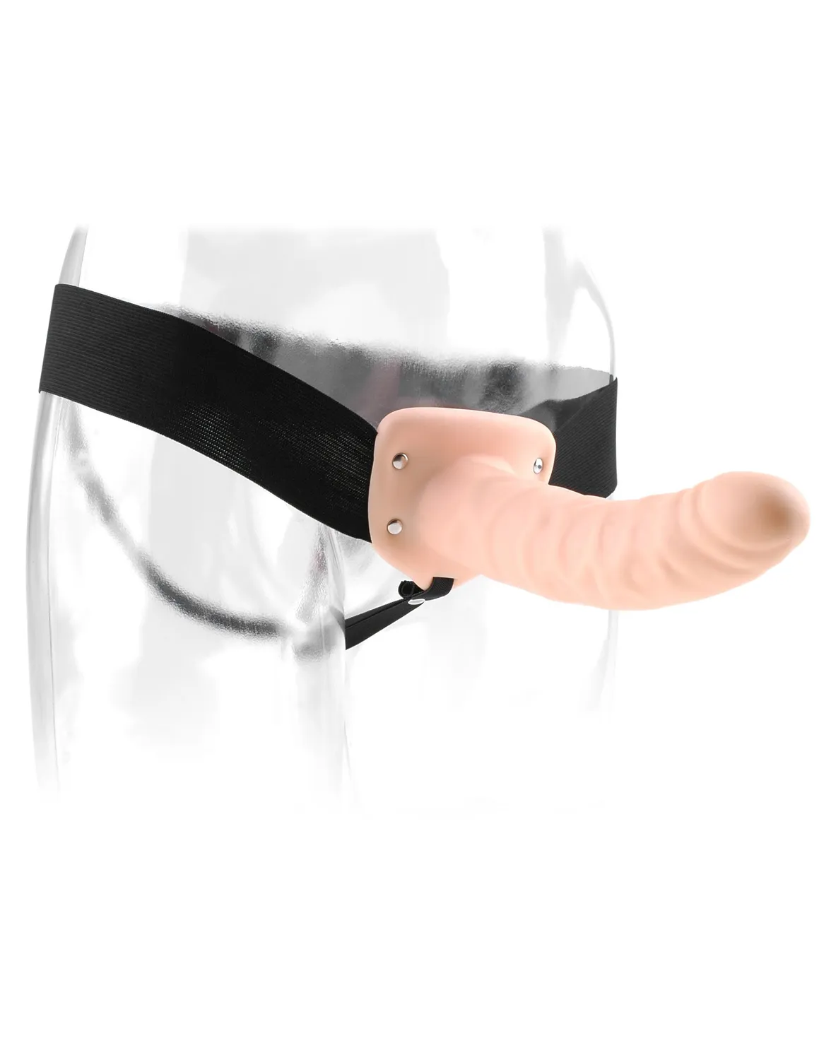 Pipedream Fetish Fantasy 8 inch holle strap-on met harnas zwart