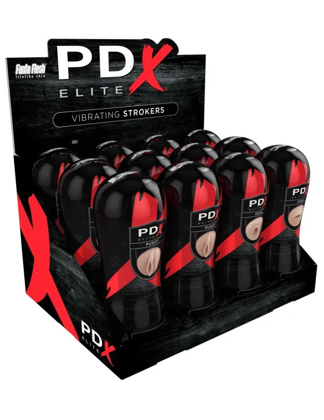 Pipedream PDX Elite Vibrating Stroker masturbator set trillend