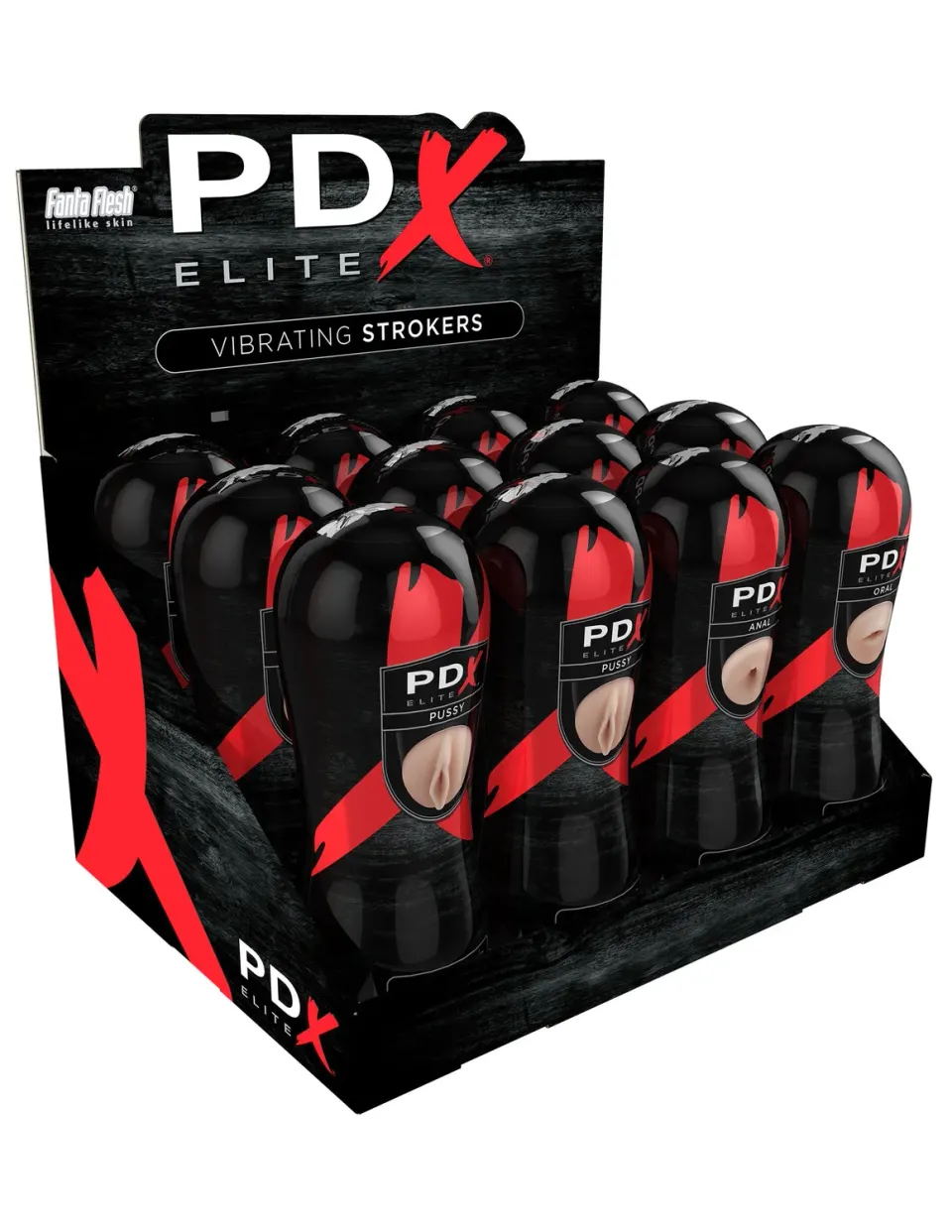 Pipedream PDX Elite Vibrating Stroker masturbator set trillend