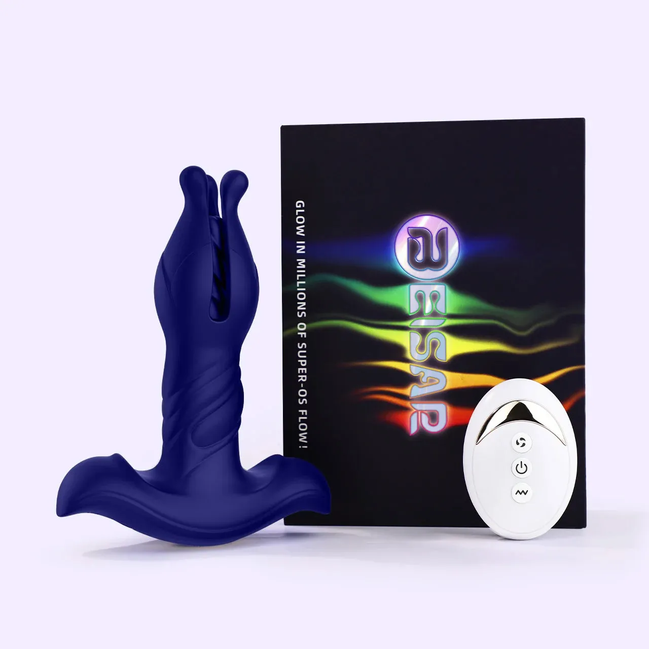 Beisar Perseus vibrerende buttplug blauw uitzetbaar