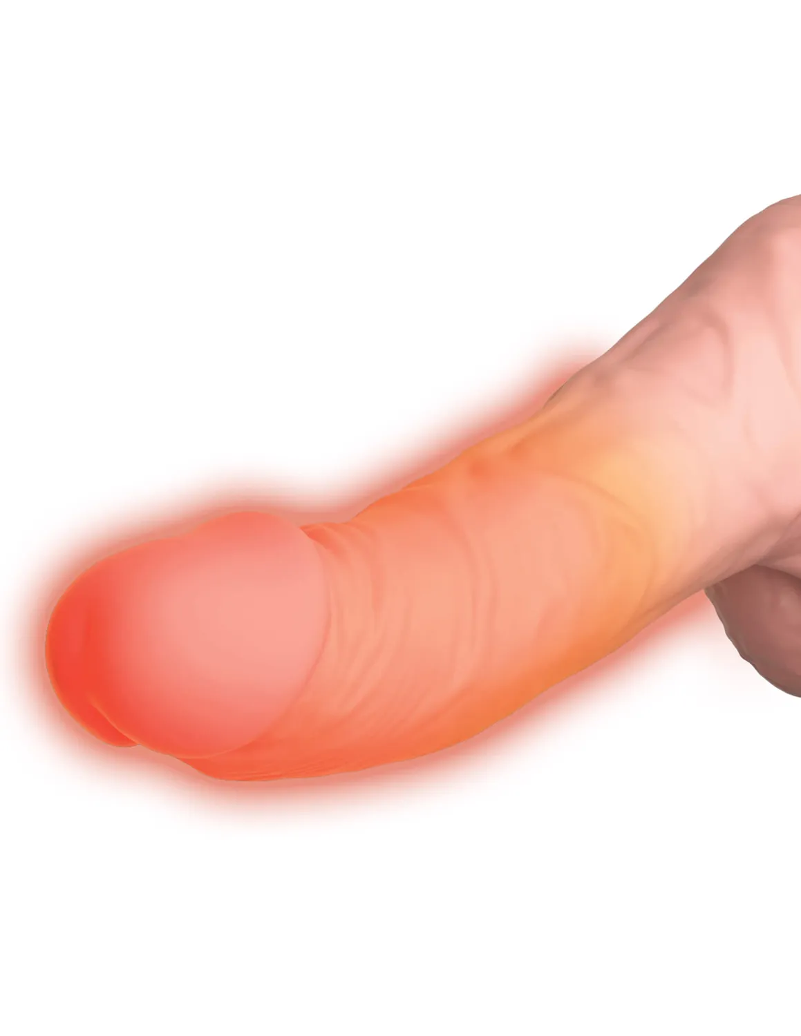 Pipedream King Cock Plus 6.5" Thrusting Cock vibrator licht