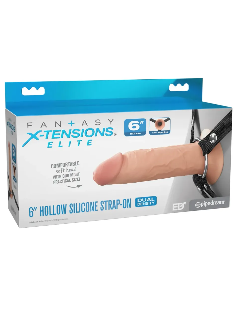 Fantasy X-Tensions 6 inch holle strap-on siliconen