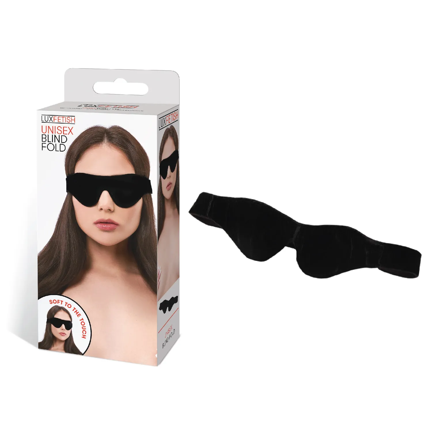 Lux Fetish blinddoek bondage unisex zwart zacht