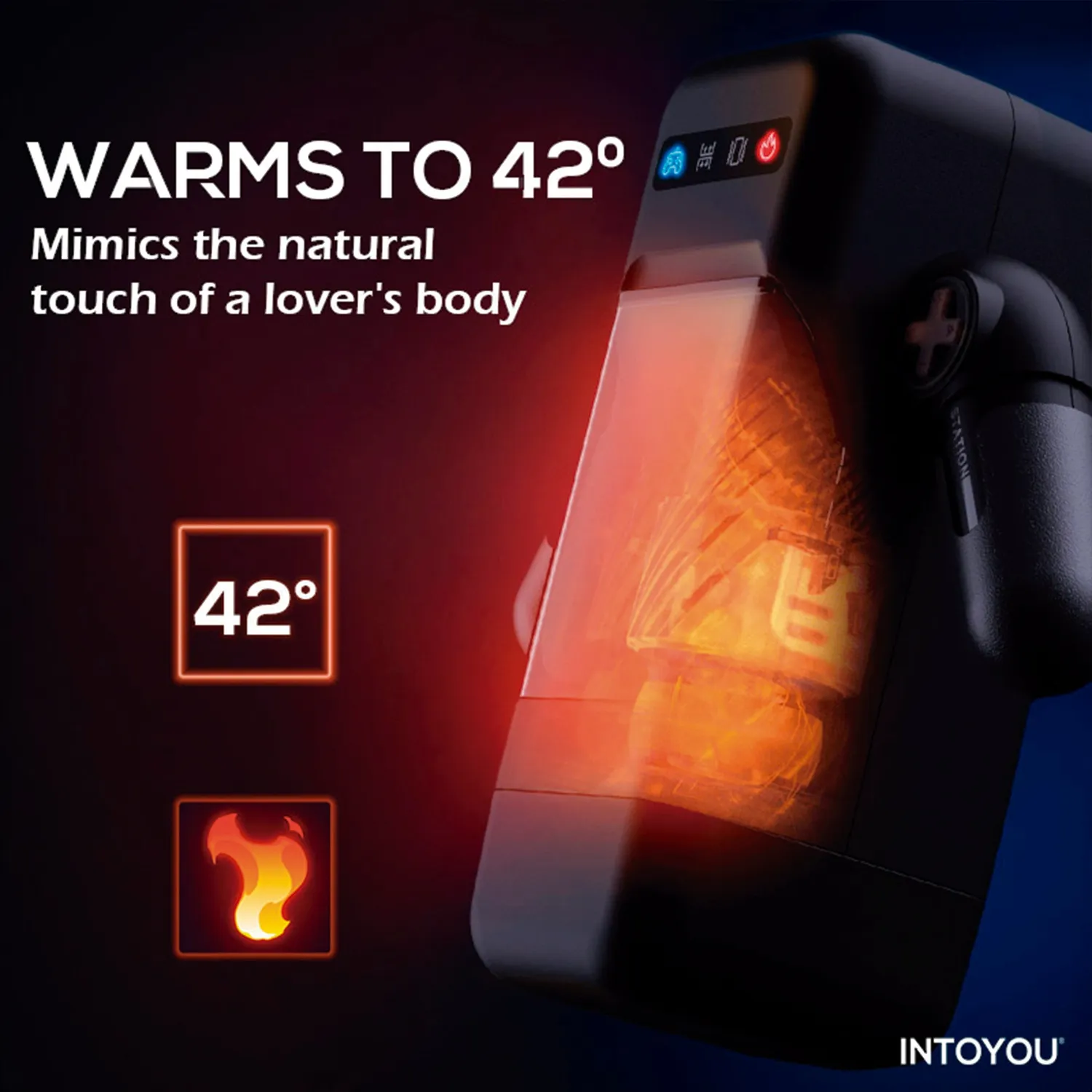 Intoyou Elon masturbator met verwarming en vibratie