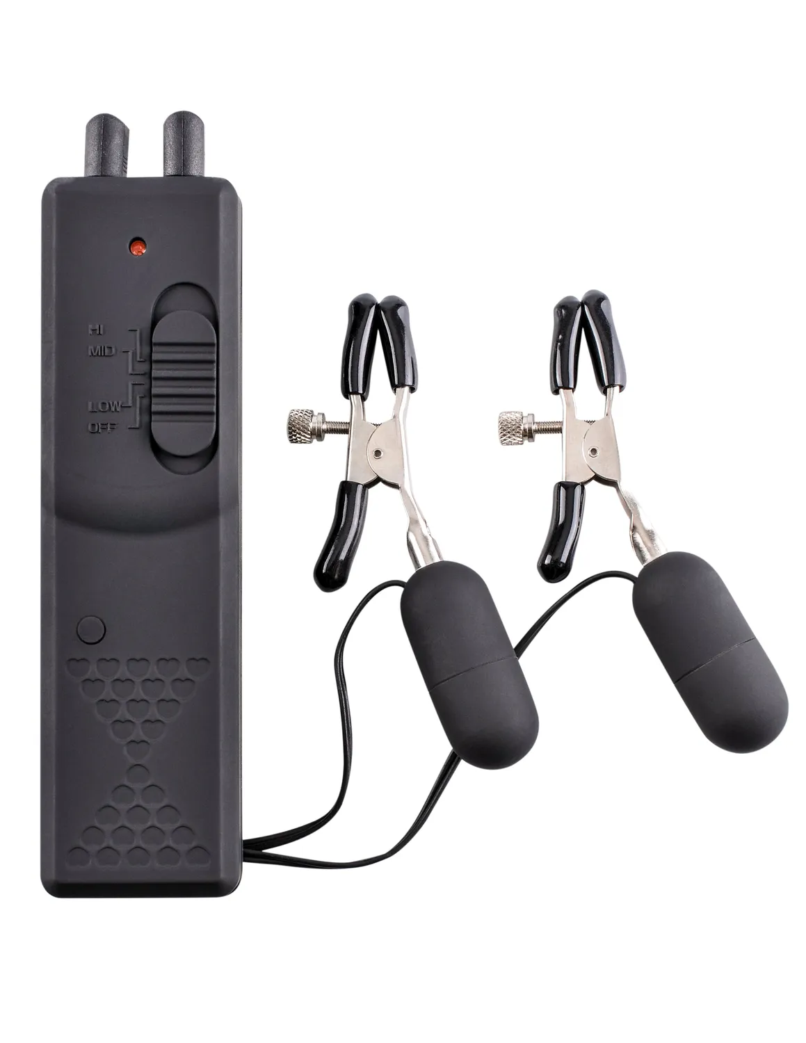 Pipedream Fetish Fantasy Vibrating tepelklemmen verstelbaar zwart