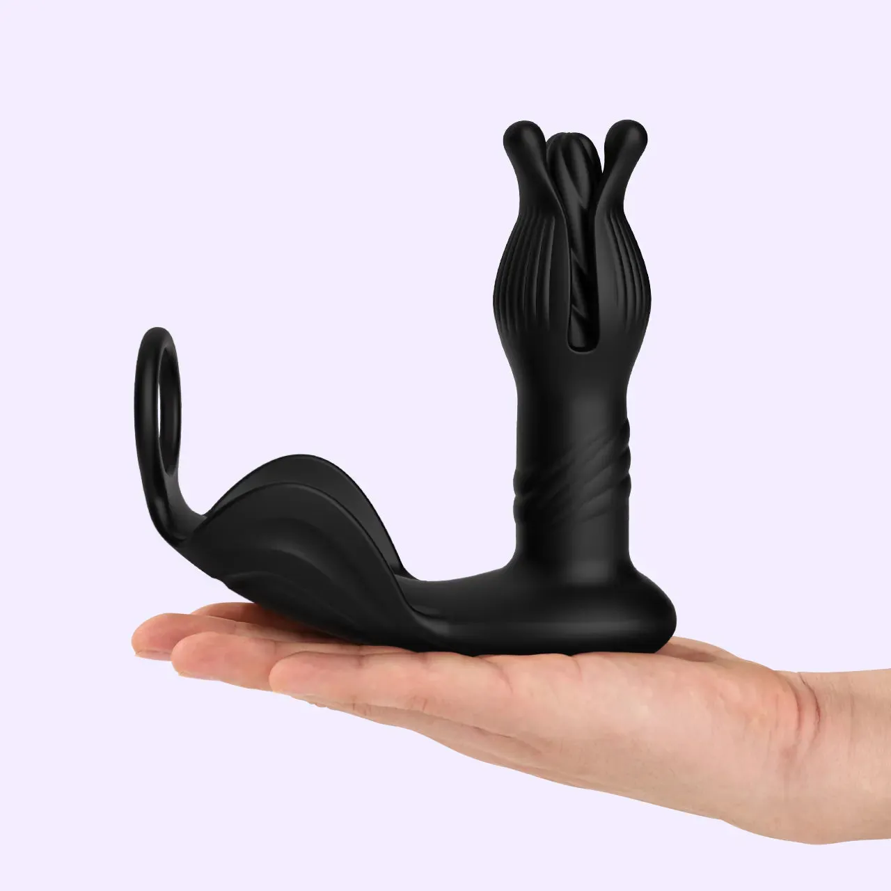 Beisar Pixel cockring anale vibrator zwart