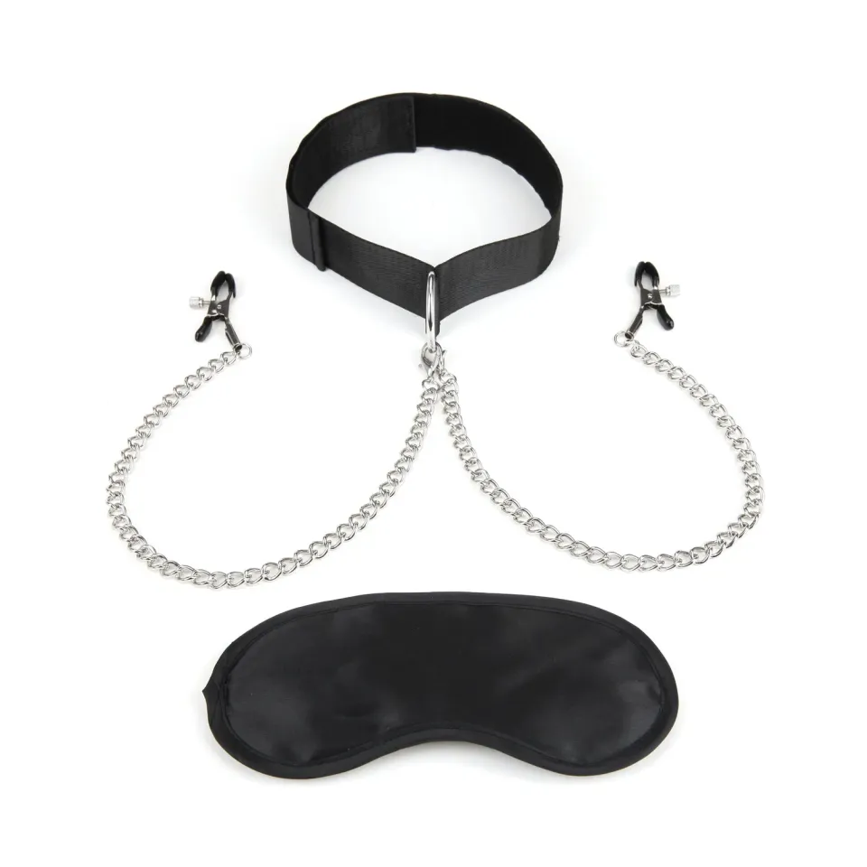 Lux Fetish Collar Nipple Clips tepelklemmen verstelbaar