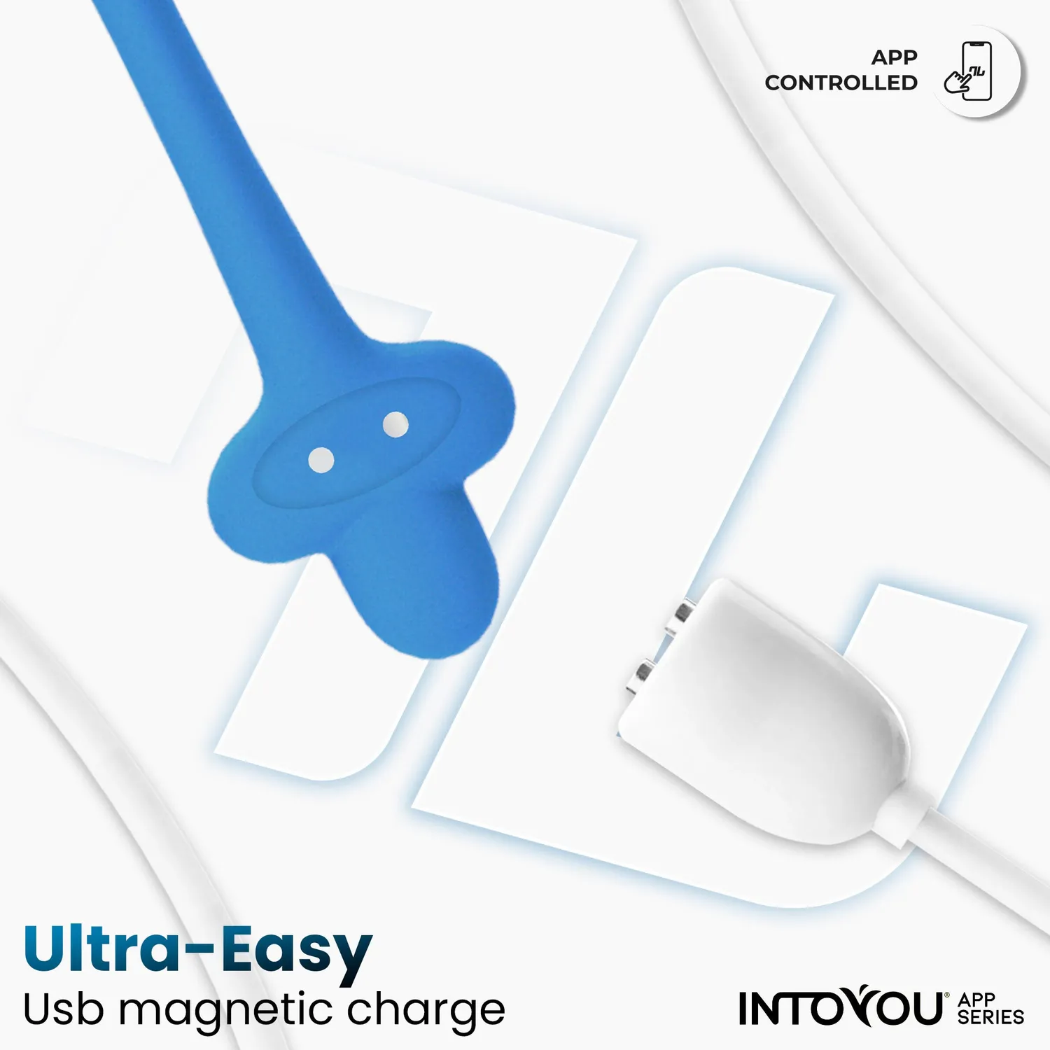 Intoyou Thrusting vibrerend ei blauw met appbediening