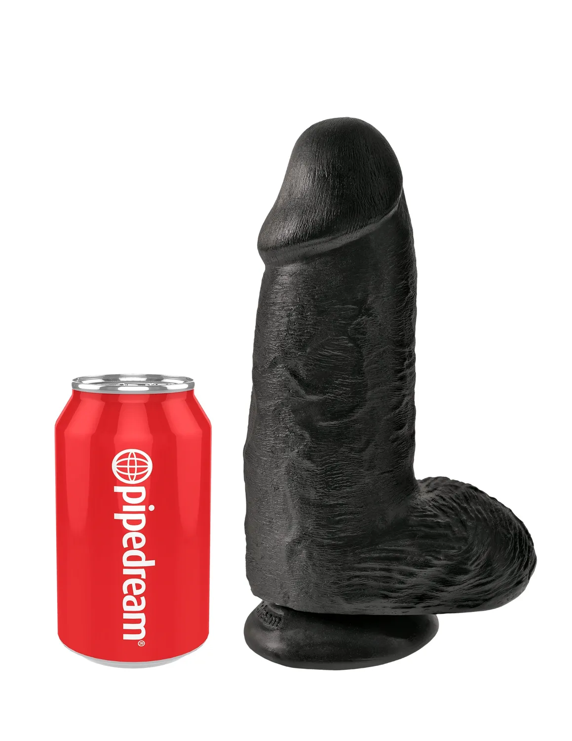 Pipedream King Cock 9 Chubby dildo zwart met zuignap