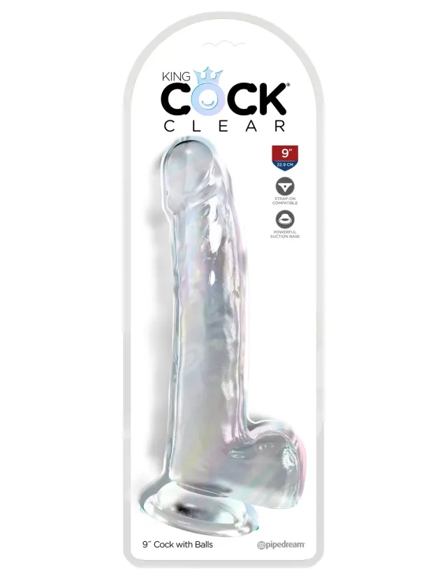 Pipedream King Cock 9 Cock with Balls dildo transparant
