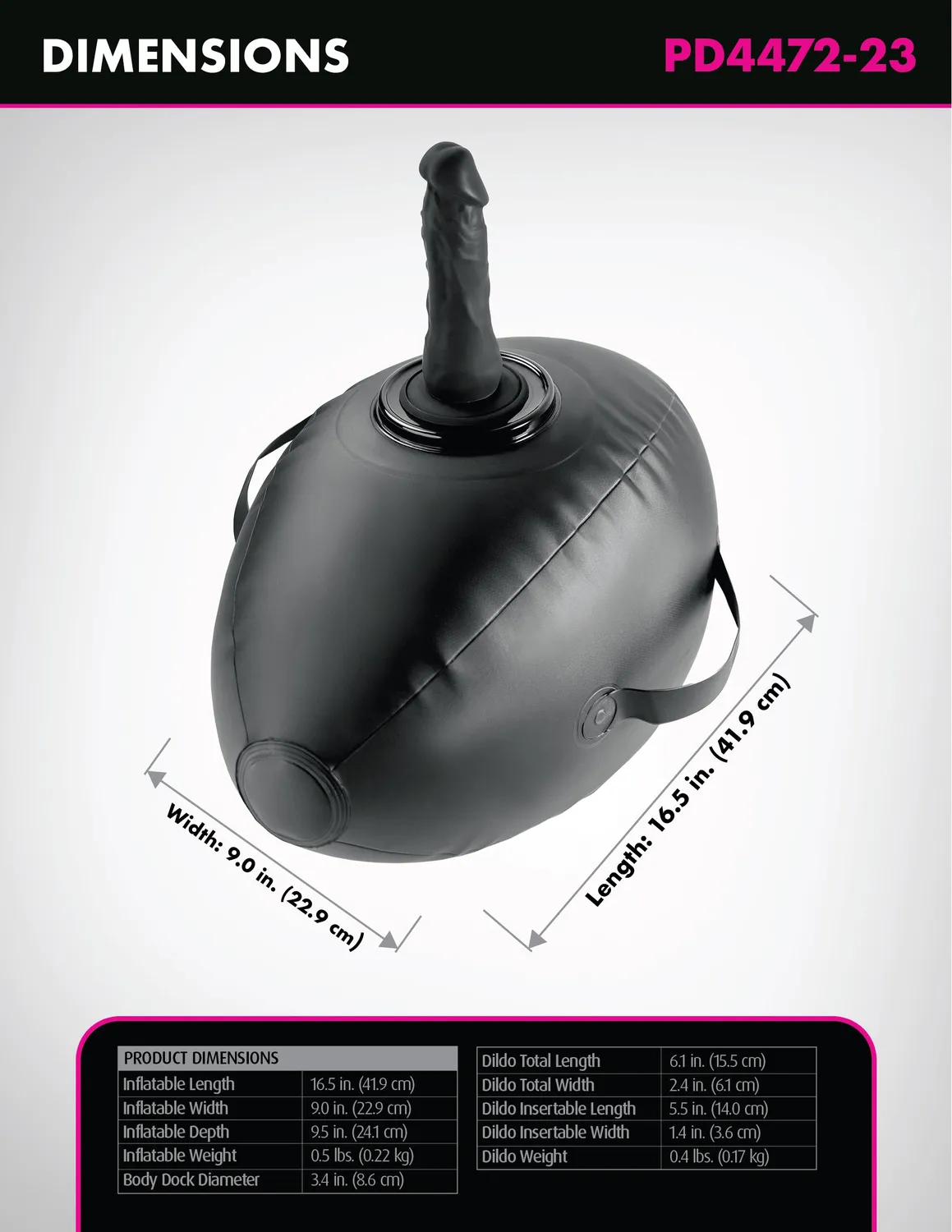 Pipedream Body Dock Inflatable Love Ball opblaasbaar