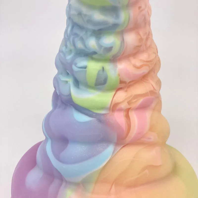 Tentickle Tenton Pastel Mix Rainbow dildo medium zacht