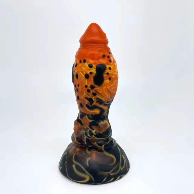 Tentickle Toady Stool Fire Frog dildo x-small zacht glow in the dark