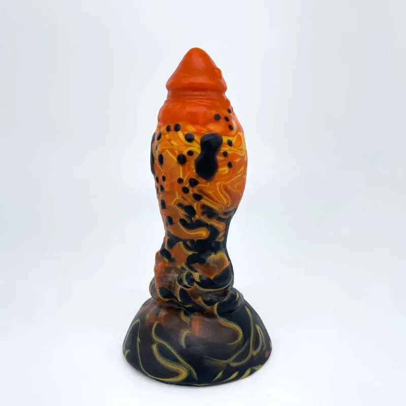 Tentickle Toady Stool Fire Frog dildo x-small zacht glow in the dark